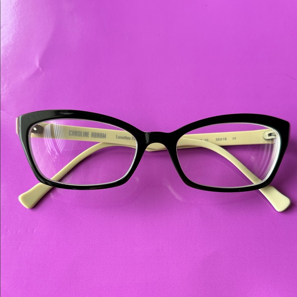 Caroline Abram Dark Brown and Cream Eyeglasses